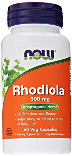 NOW Rhodiola Rosea Supplement Stress Relief Energy & Mental Support (Pack of 2)
