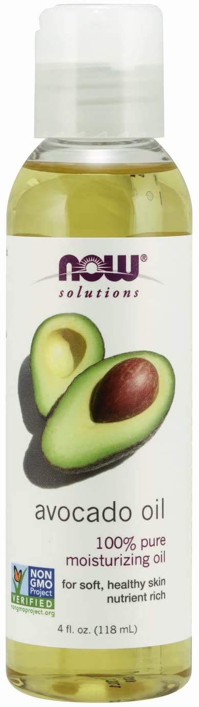 NOW Solutions, 100% Pure Avocado Oil. Moisturizing Oil for Soft Nutrient Rich and Hydrating Rich Skin - 4.0 Fl.Oz (118ml)