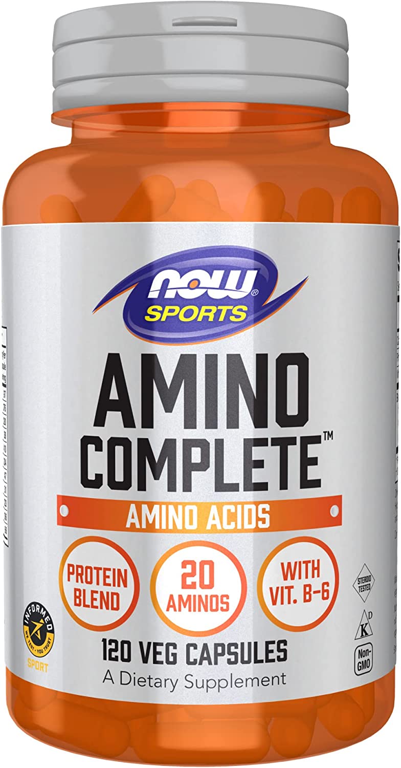 NOW Sports Amino Complete, 120 Capsules