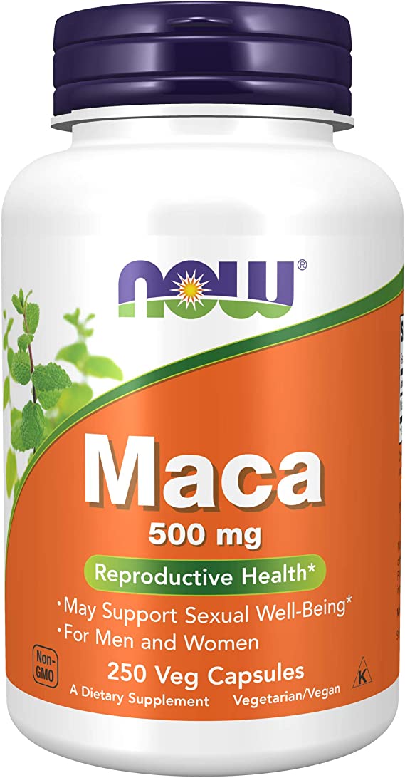 NOW Supplements, Maca (Lepidium meyenii) 500 mg, For Men and Women, Reproductive Health*, 250 Veg Capsules