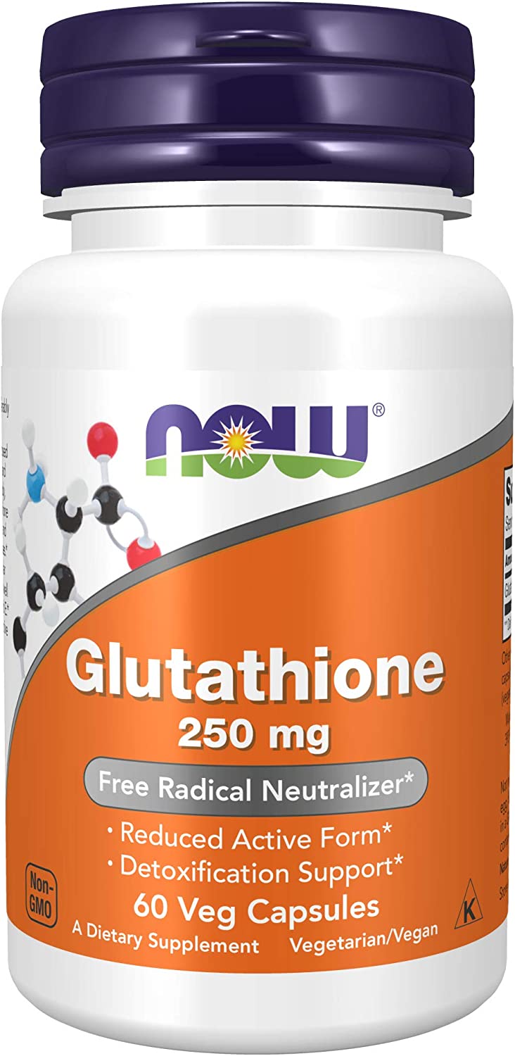 NOW Supplements, Glutathione 250 mg, Free Radical Neutralizer - 60 VCaps