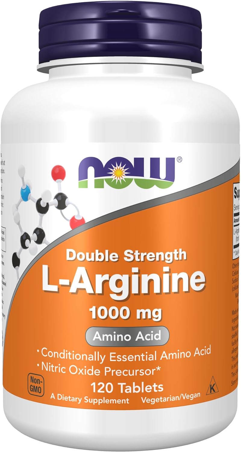 NOW Supplements, L-Arginine 1,000 mg, Essential Amino Acid 120 - Tabs
