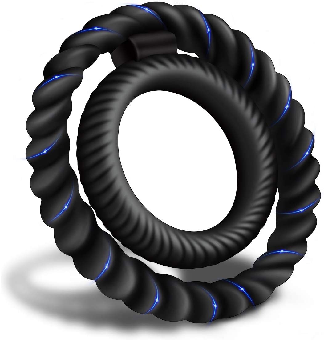OSPOSS Premium Stretchy Silicone Dual Penis Cock Ring for Longer Harder Stronger Erection