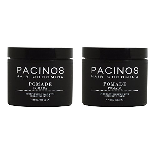 Pacinos Pomade - Firm Flexible Hold Paste with Semi Shine Finish, All Hair Types (2 Pack) , 4 fl oz (118ml)