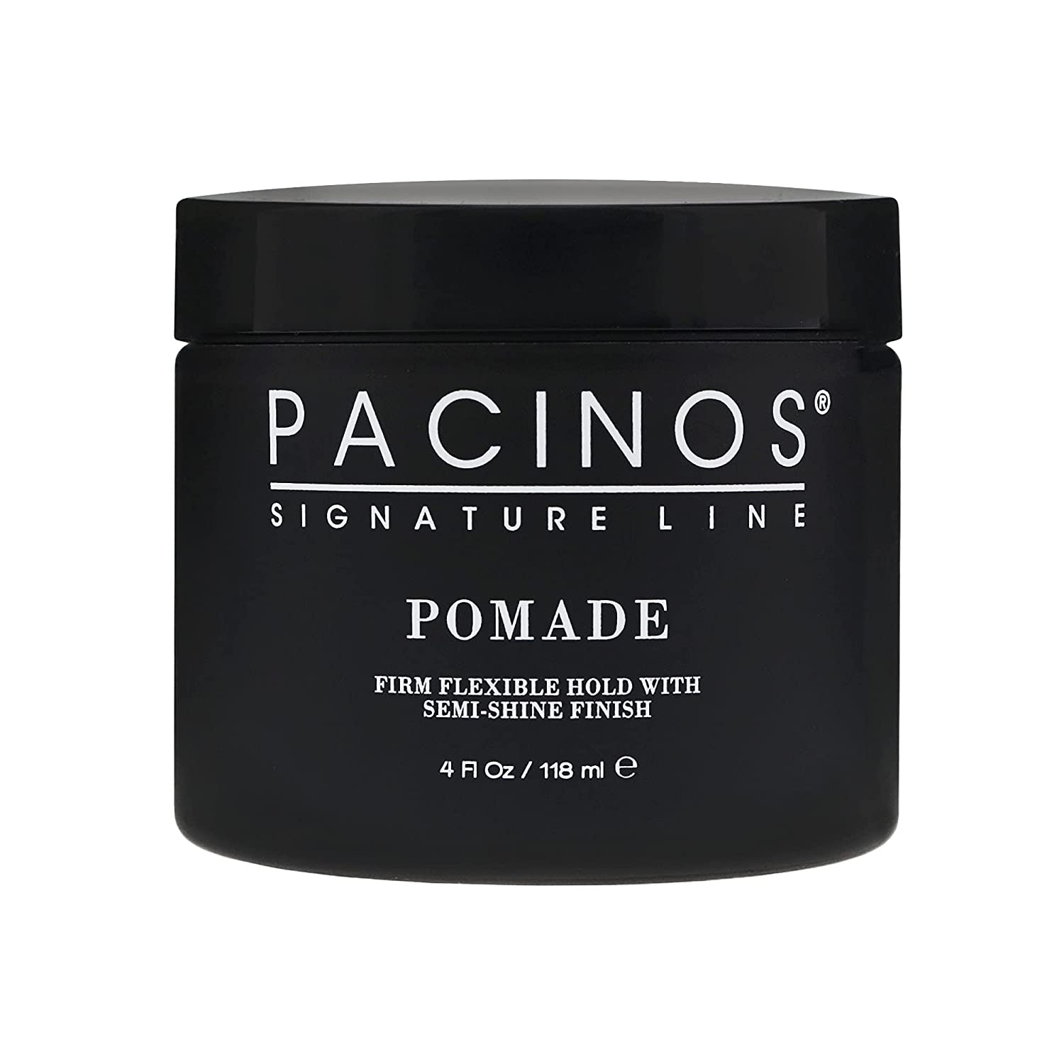Pacinos Pomade -Firm Flexible Hold with Semi-Shine Finish- 4 fl oz. (118ml)