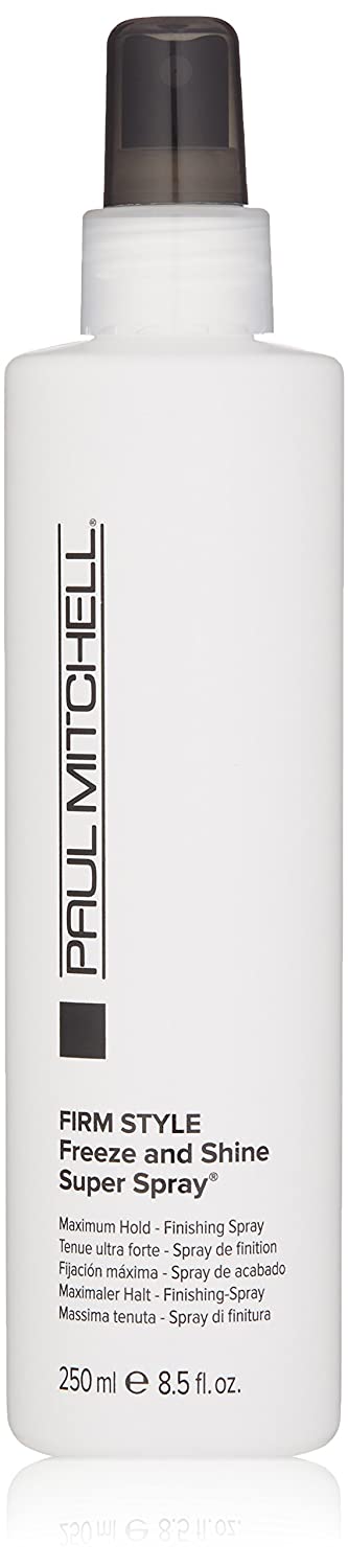 Paul Mitchell Freeze and Shine Super Hairspray, Maximum Hold, Shiny Finish Hairspray, For Coarse Hair - 8.5 Fl.Oz (250ml)