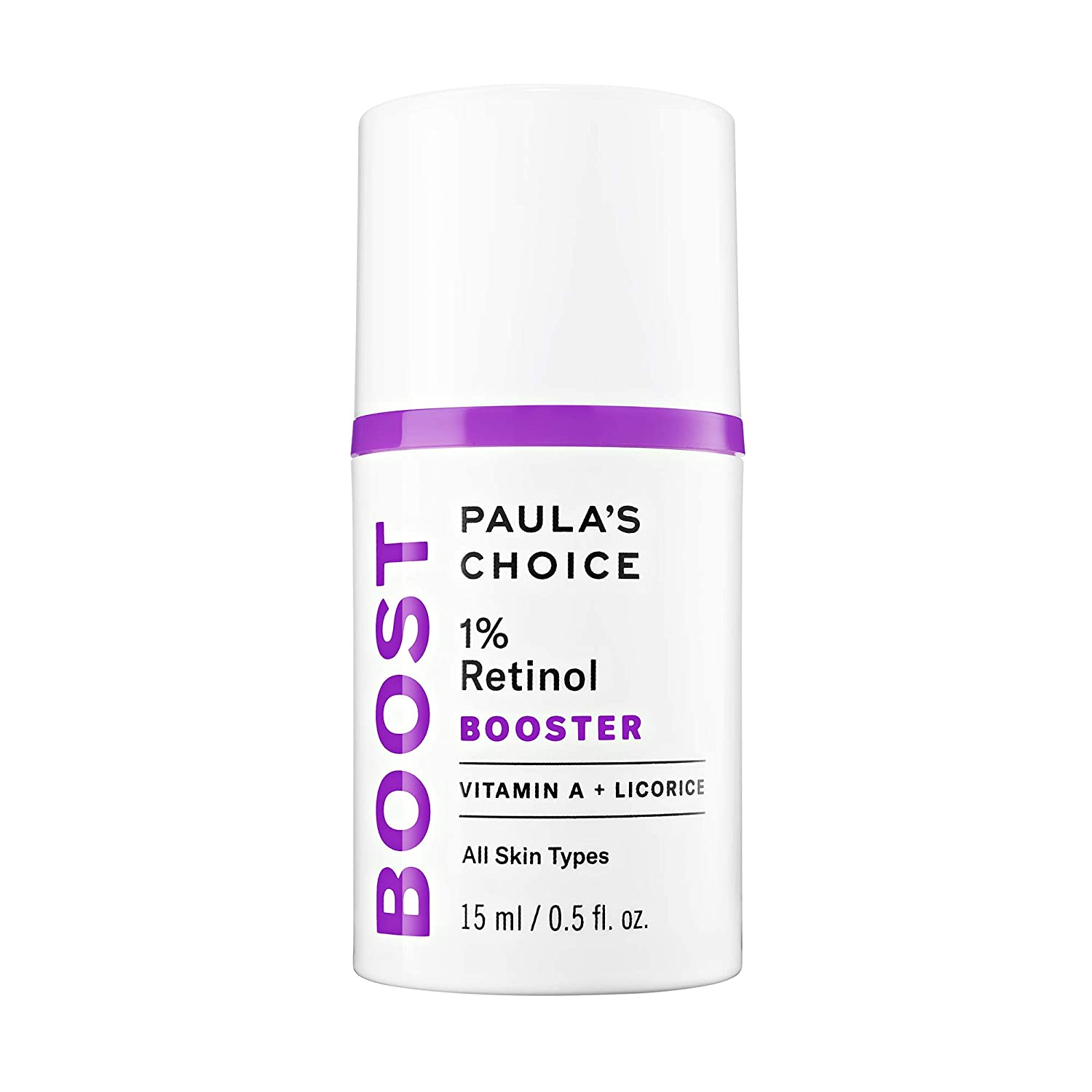 Paula's Choice BOOST 1% Retinol Booster, Vitamin A & Licorice Serum for Fine Lines & Wrinkles - 0.5 Fl.Oz (15ml)