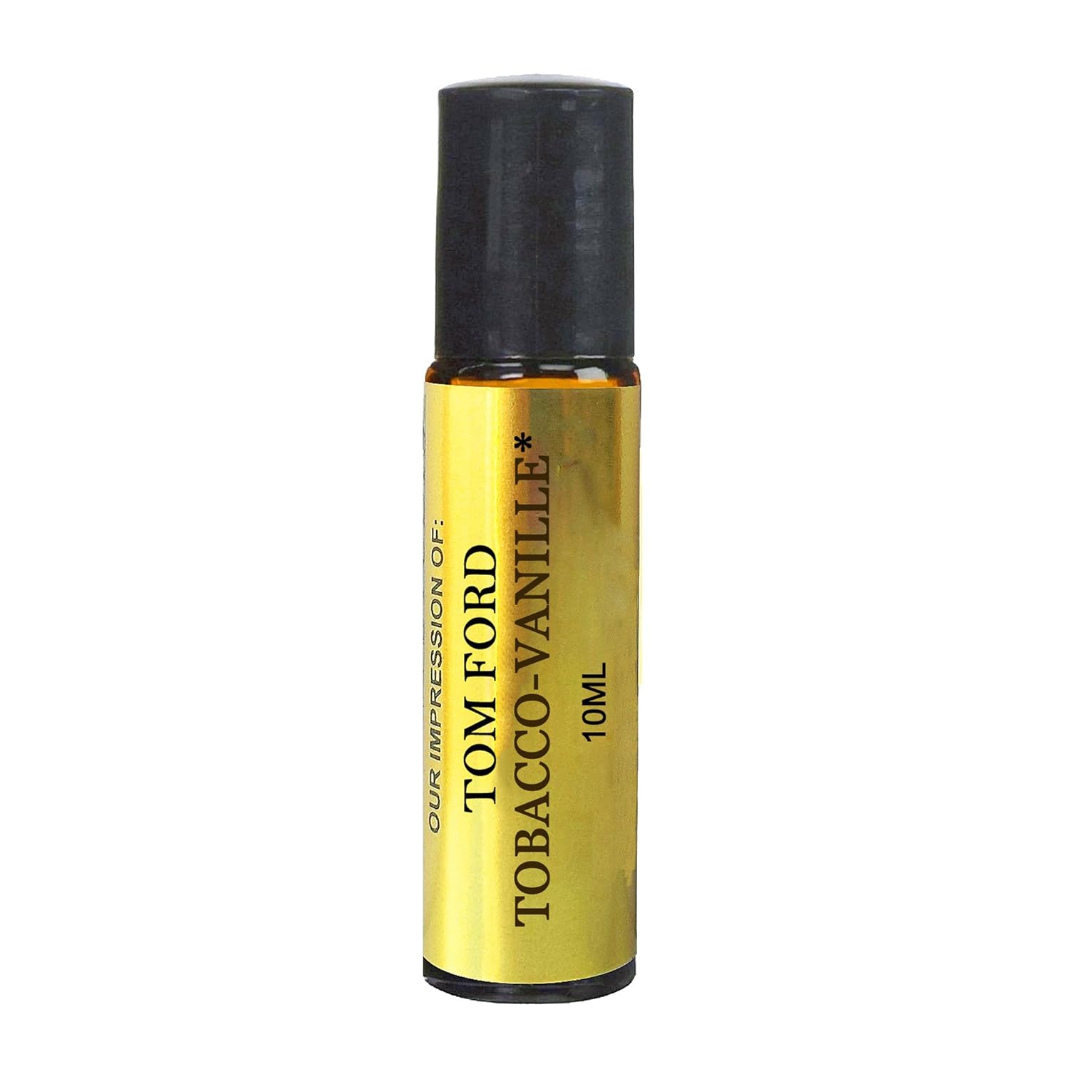 Tobacco Vanille Oil. IMPRESSION of -{TF_Tobbaco_Vanille} with SIMILAR Perfume Notes, 10ml Amber Glass Roller, Black Cap; 100% Pure (VERSION/TYPE OIL; Not Original Brand)