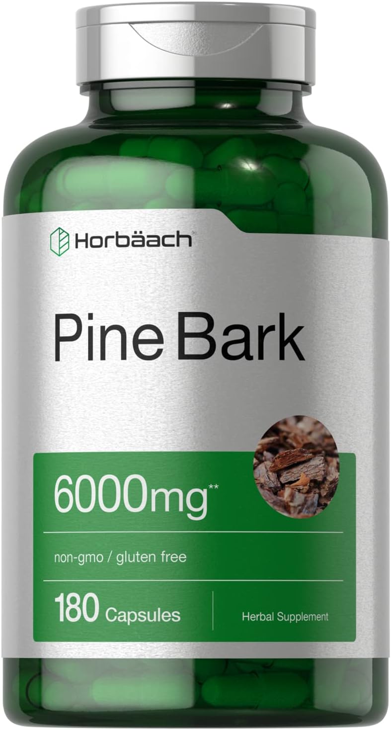 Pure Original Pine Bark Extract | 6000 mg 180 Capsules by Horbaach