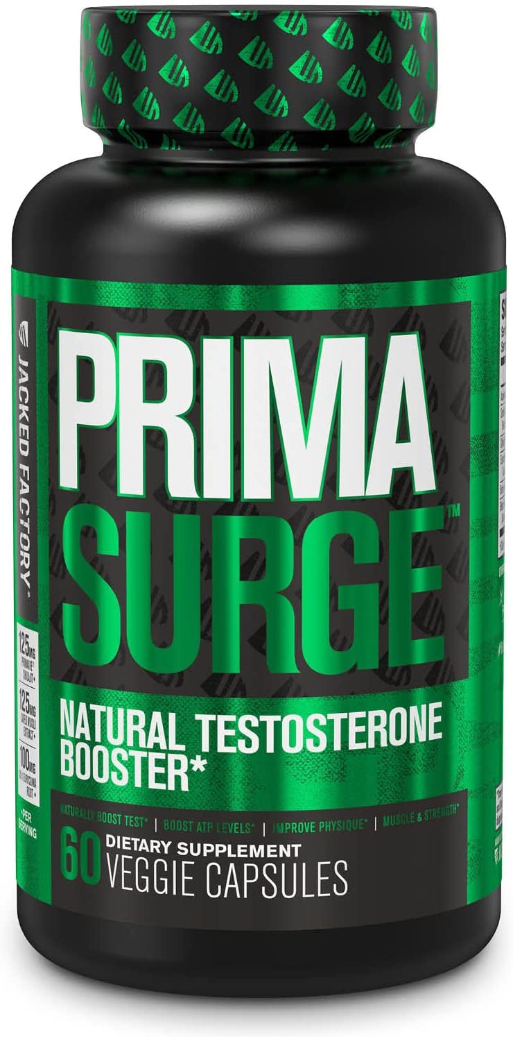 PRIMASURGE Natural Testosterone Booster for Men - 60 Veggie Pills - Natural Test Booster Supplement