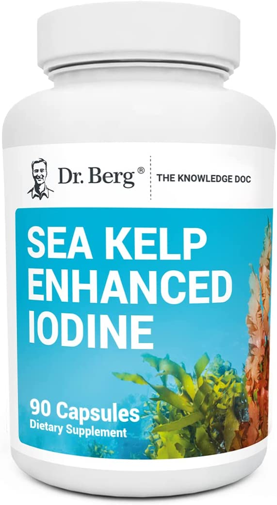 Pure Healthy Organic Sea Kelp Enhanced Iodine Support Immune System & Metabolism - 90 Caps