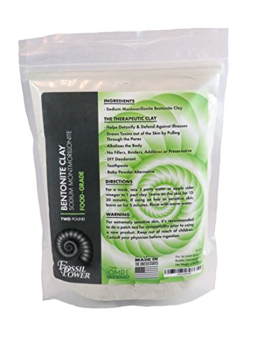 Pure & Natural Bentonite Clay Food Grade Powder for Detox, Toothpaste, Smoothies - 32 Oz (907g)