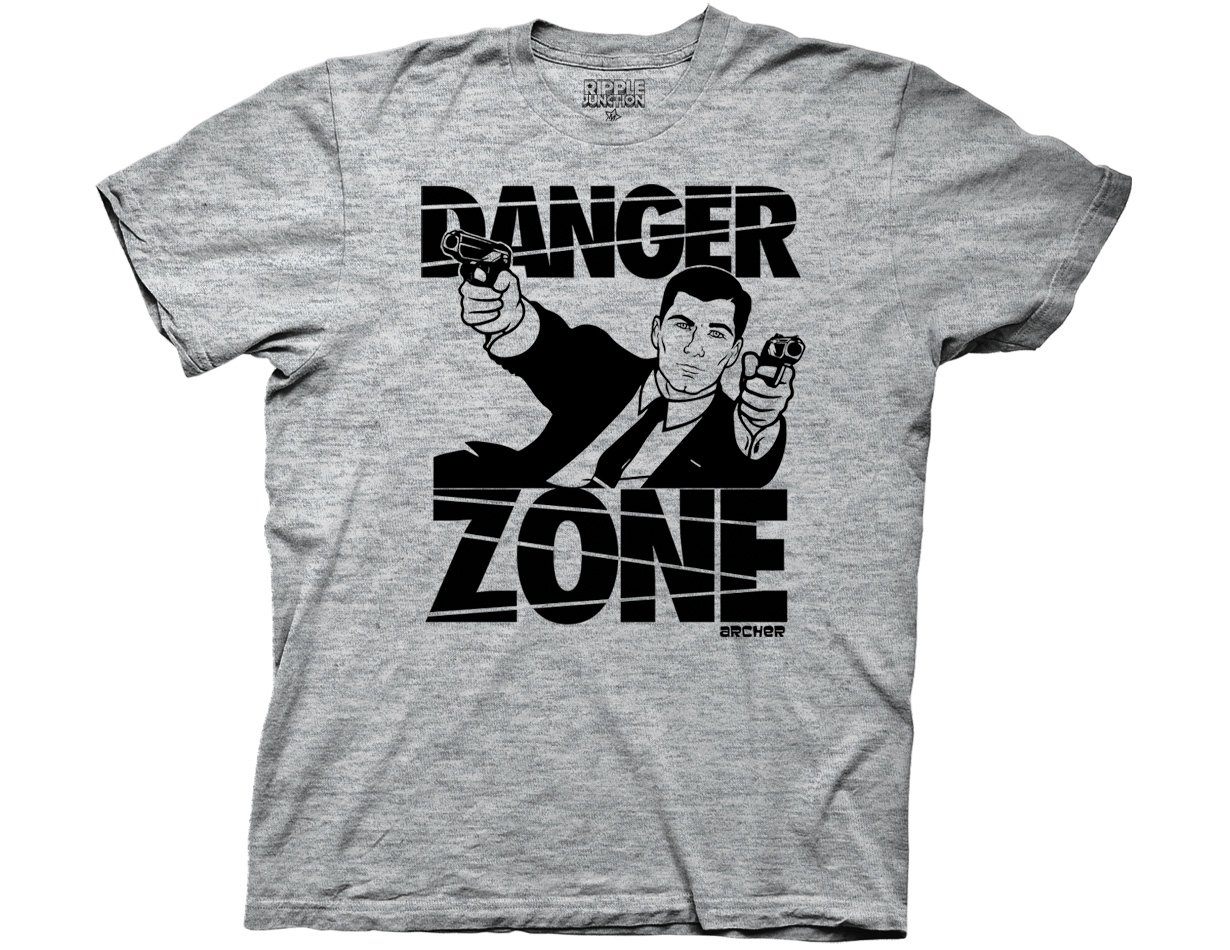 Ripple Junction Archer Danger Zone Adult Sized Soft Blue T-Shirt