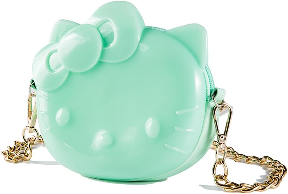 RobinSwiss Little Girls Hand bags Kids Crossbody Purse Cute Kitty Cat Shoulder Purse (Green)