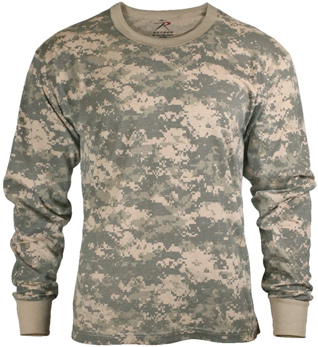 Rothco Long Sleeve T-Shirt Military Shirt Camouflage T-Shirt, Digital Camo, XL