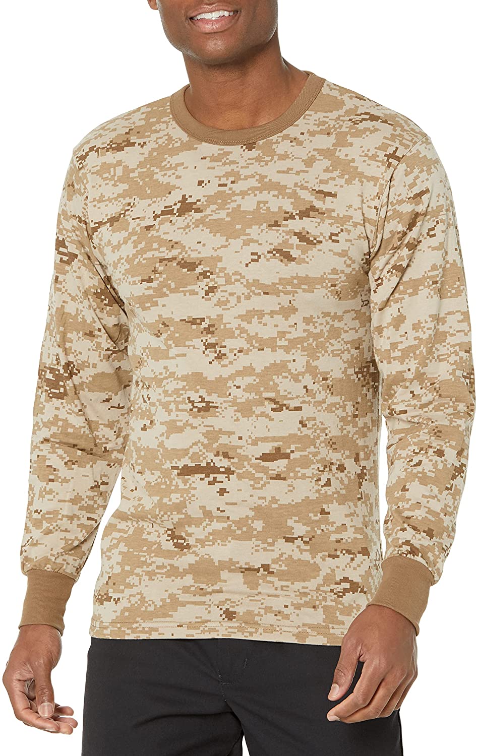 Rothco Long Sleeve T-Shirt, Desert Digital, XL