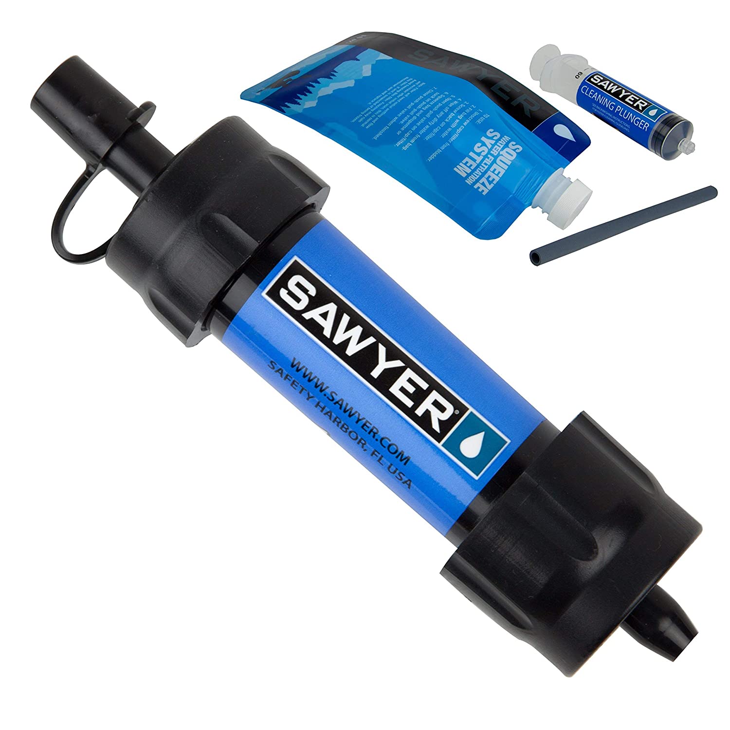 Sawyer Products SP128 Mini Water Filtration System, Squeeze Water Purifier for Outdoor Recreations Support Drinking Water, Blue