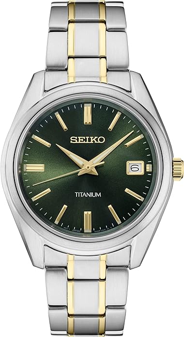SEIKO Essentials Men's Watch - Sunray Finish, Date Display, LumiBrite Hands, Stainless Steel Design & 100m Water Resistance