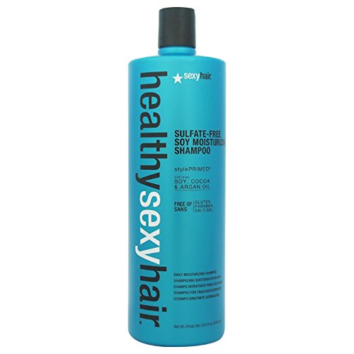 Sexy Hair Healthy Sexy Hair Color Safe Soy Moisturizing Shampoo, 33.8 Fl.Oz (1000ml)