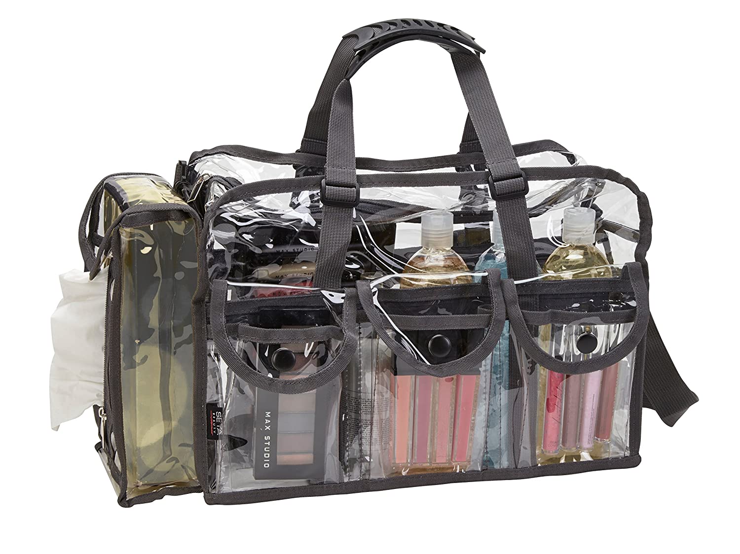 Seya Makeup Artist Clear PVC Set Bag with Shoulder Strap (Gray) - 270z (765g)