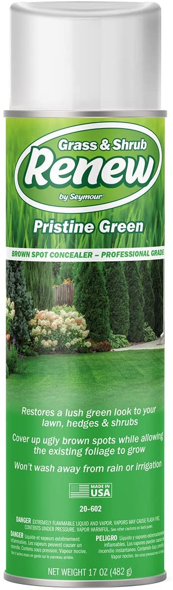 Seymour Grass and Shrub Renew Spray Paint, Pristine Green Lawn Turf Spray Paint- 17 Oz (482g)