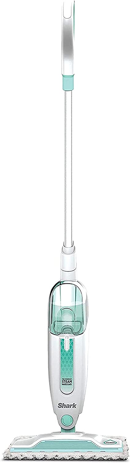 Shark S1000 Steam Mop with SaniFiber Technology-White/Seafoam