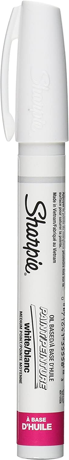 Sharpie Oil-Based Paint Marker, Medium Point, White, 1-Count