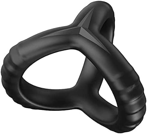 Silicone Cock Ring for Intimate Pleasure, Penis Ring for Sexual Stamina Support, Black