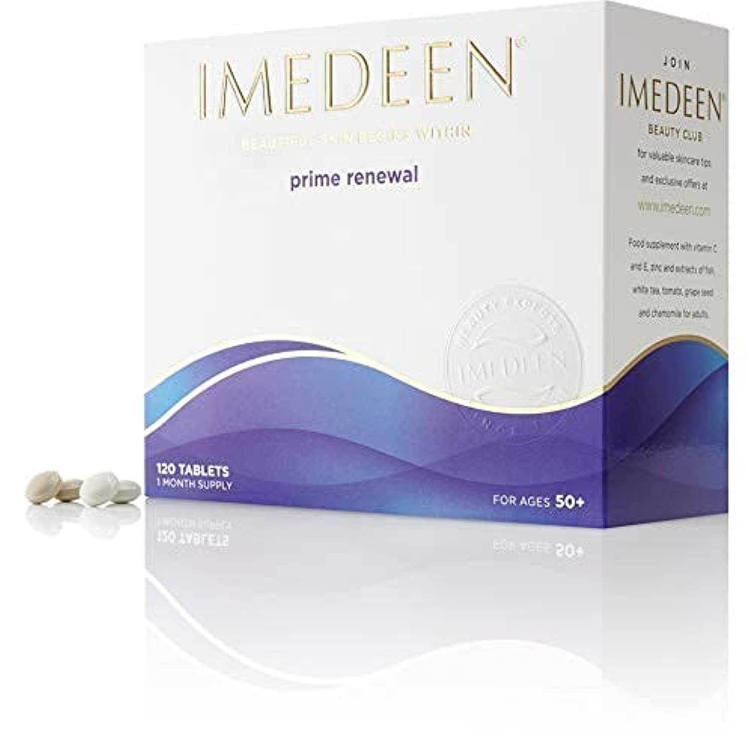 Imedeen Prime Renewal Skincare Beauty Supplement, Skin Collagen for 50 Plus - 120 Tabs