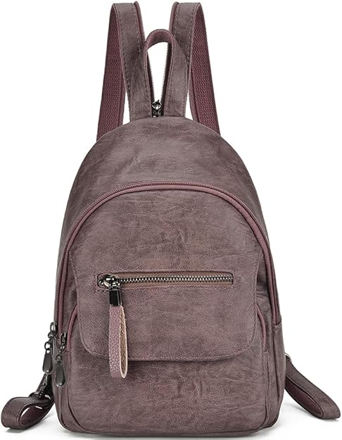Small PU Leather Backpack Purse for Women — Convertible Sling & Shoulder Bag, Fashion Mini Ladies Backpack