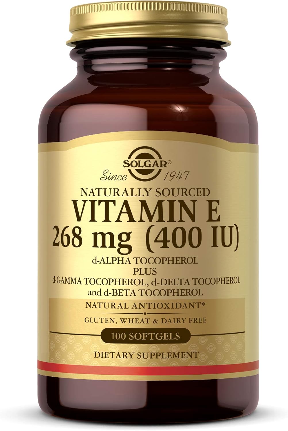 Solgar Vitamin E 400 IU - Immune & Skin Support, 100 Softgels