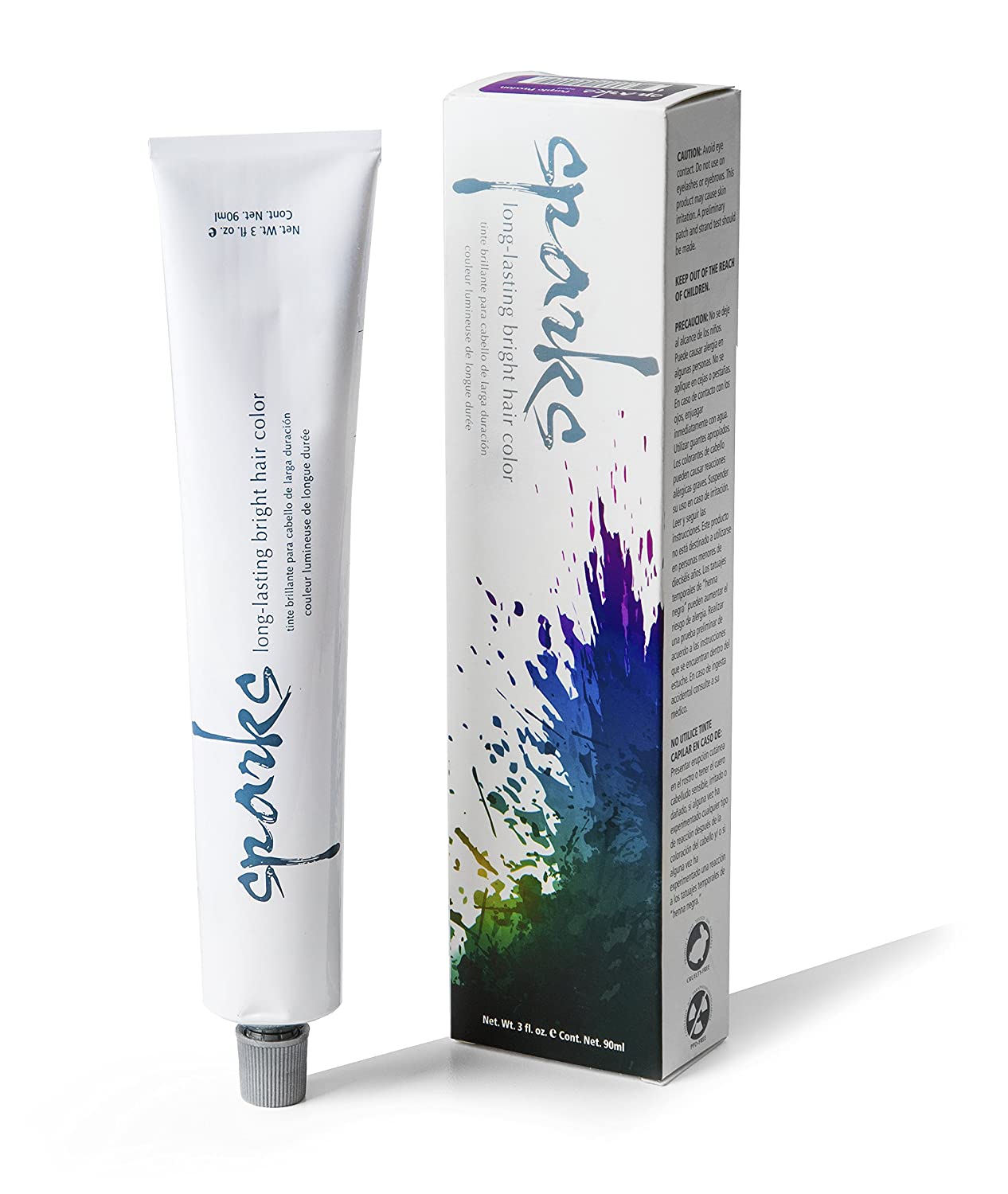 Sparks Long Lasting Bright Hair Color, Purple Passion - 3 Fl.Oz (90ml)