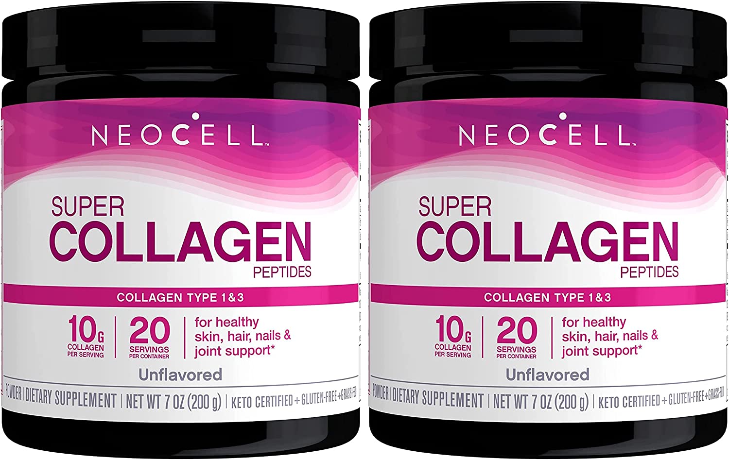 Super Powder Collagen Type 1 & 3, Pack of 2 - 7 Oz (200g) by Neocell