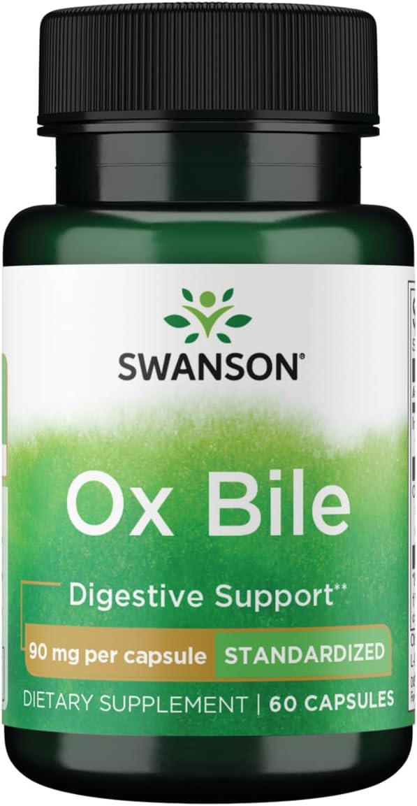 Swanson Ox Bile 90 mg Standardized 60 Caps USA Import