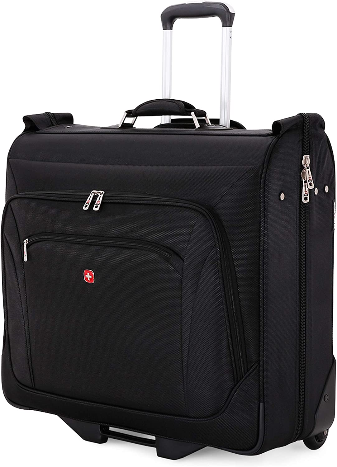 SwissGear 7895 Premium Rolling Garment Bag, Hanging Feature, Carry-on Luggage Bag - Black