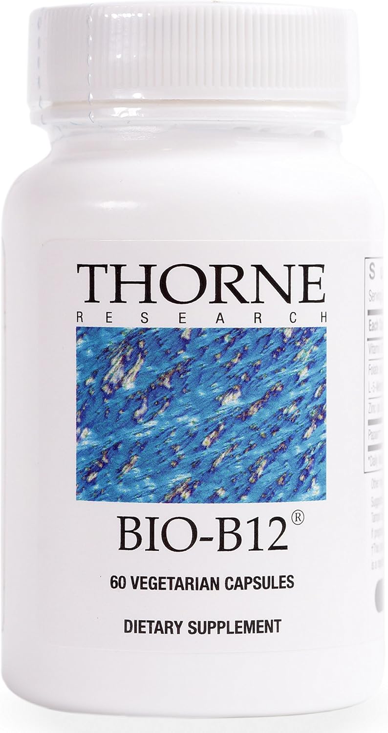 Thorne Research - Bio-B12 - Vitamin B12 with Folate Supplement - 60 Capsules