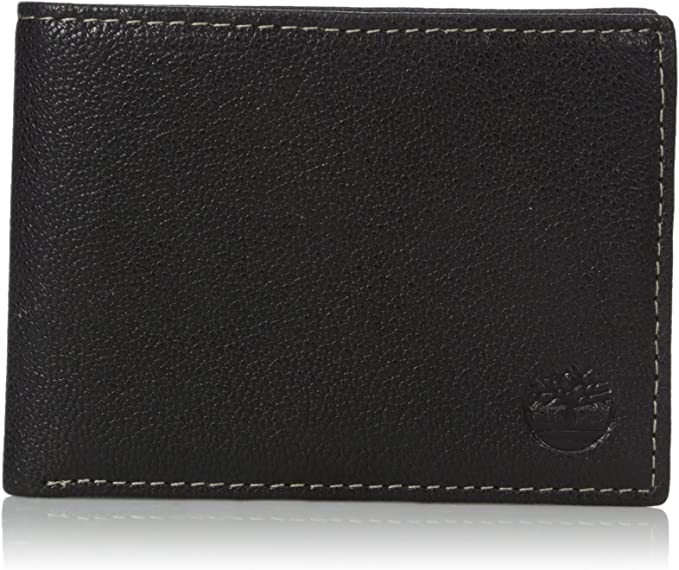 Timberland Men's Leather RFID Blocking Passcase Security Wallet