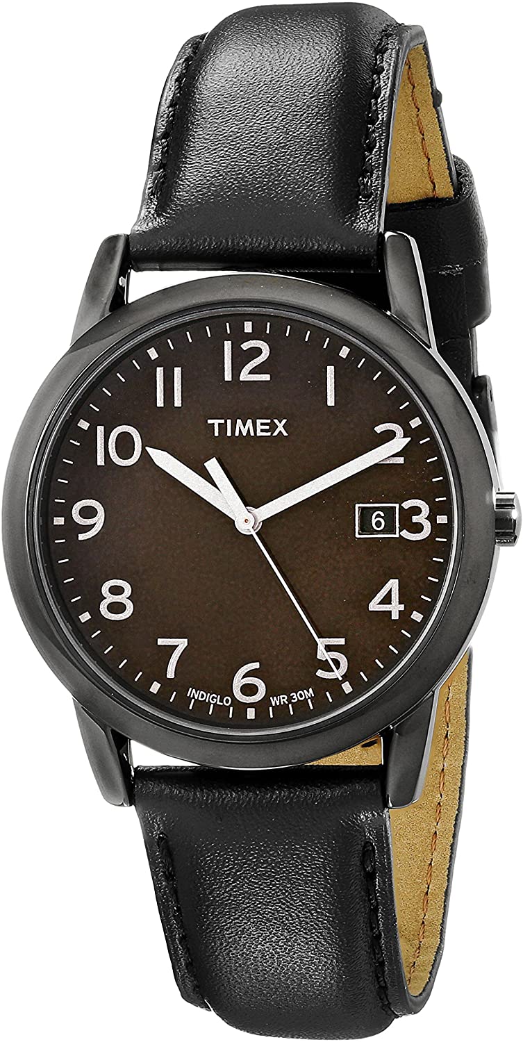 Timex Men's T2N947 South Street Watch, "Elevated Classics" Watch with Leather Band