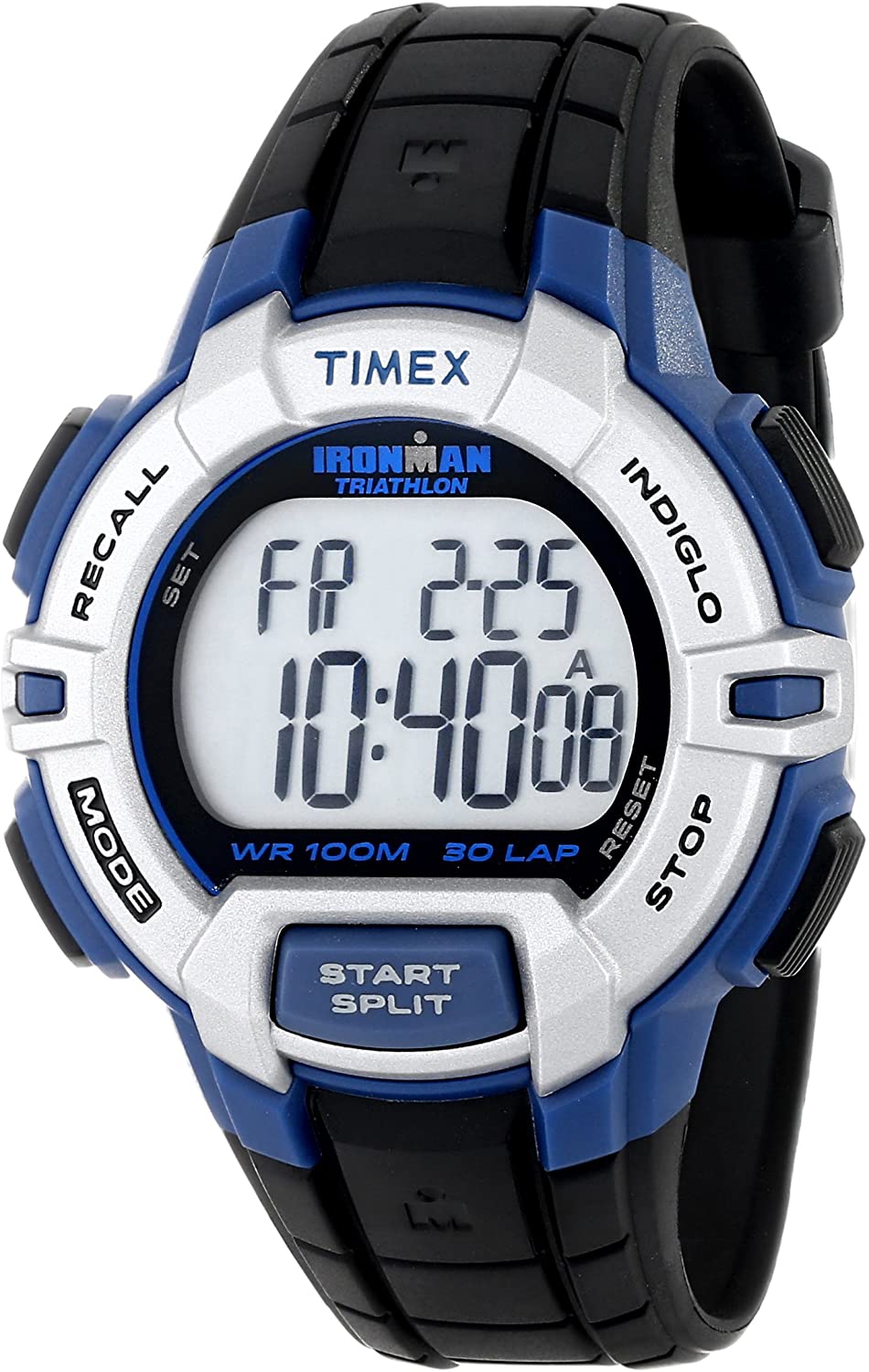 Timex Men s T5K791 Ironman Traditional Sport Watch with Black Resin Band