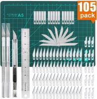 105 PCS Precision Carving Craft Hobby Knife Kit In