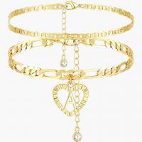 YANODA Initial Ankle Bracelets for Women - 14K Gol
