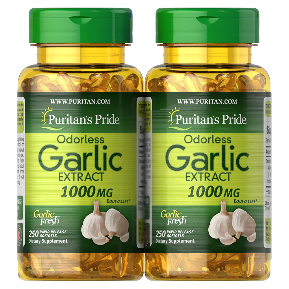 Puritan's Pride Odorless Garlic 1000mg, Pack of 2 &hellip;