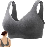 Momcozy Seamless U.S. Cotton Busty Bra | Comfortable Wireless Full Coverage Bra for Women | Ideal fo