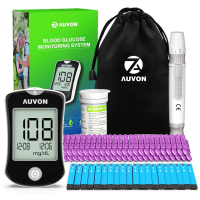 AUVON Blood Glucose Monitor Kit, High Accuracy Blood Sugar Test Kit