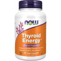 NOW Supplements, Thyroid Energy™, Iodine and Tyrosine plus Selenium, Zinc and Copper, 90 Veg Capsu