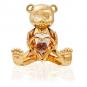 24K Gold Plated Crystal Studded Birthstone Bear Fi