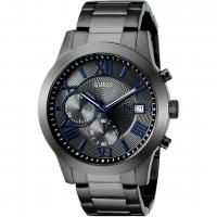 GUESS Men's Stainless Steel Gunmetal Chronograph B