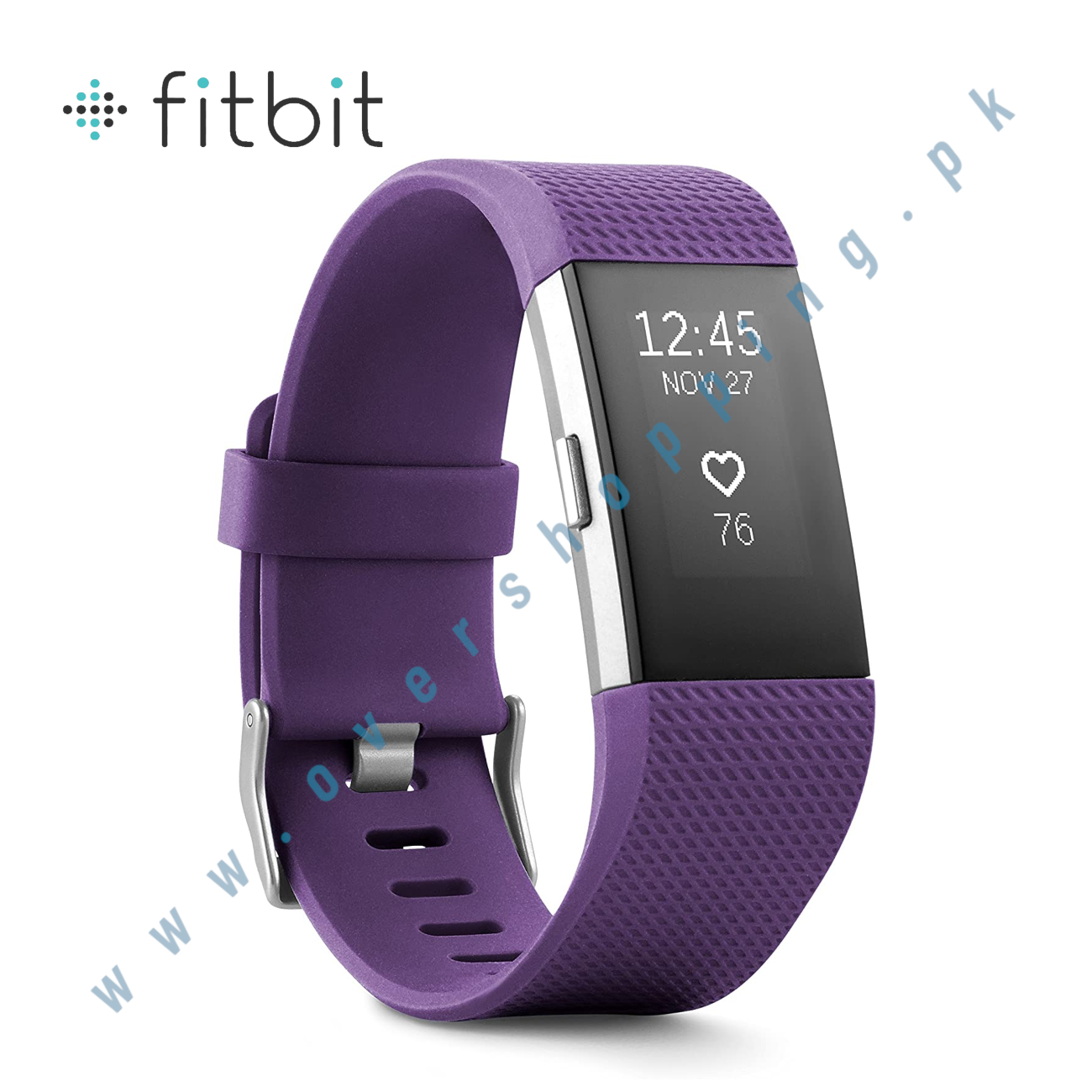 Fitbit Charge 2 Heart Rate + Fitness Wristband, Plum, Large (US Version)