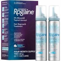 Rogaine for Women 5% Minoxidil Foam – Imported Hair Growth Treatment for Thicker, Fuller Hair (4-M