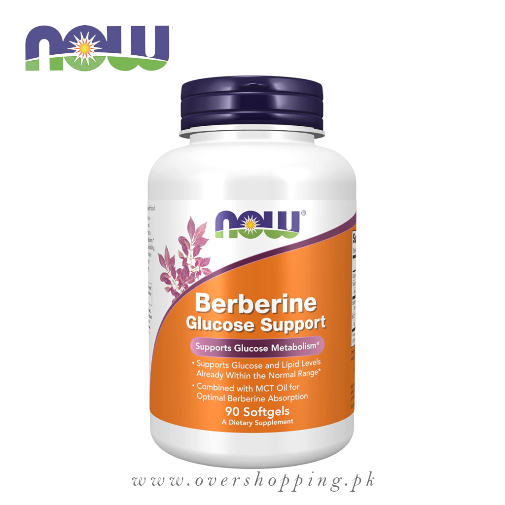 NOW Supplements Berberine and MCT Oil Softgels, Gl